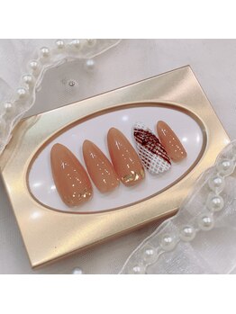 ネイルポット(Nail Pot)/バレンタインネイル 紗々ネイル