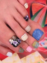 カラーズ 浜松店(colors)/新年！派手ネイル(*^^*)