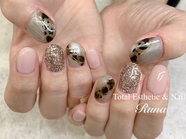 ヒョウ柄ネイル【¥7370】