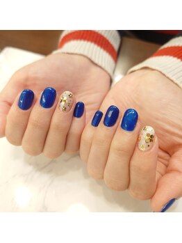 ハーティーネイル hearty nail 溝の口店/ホロ花/ワンカラー/キラキラ