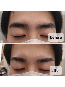 メンズビューティーカフェザパーム 大阪梅田(MEN'S BEAUTY CAFE×THE PERM)/パーマに合うメンズ眉毛Wax