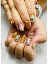 チヒロネイル/秋のターコイズネイル