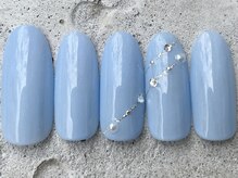 フリークネイル(FREAK Nail)/ラインビジューブルー ¥7000