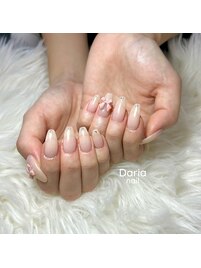 ちゅるんピンクとリボンネイル♪