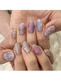 紫陽花ネイル
