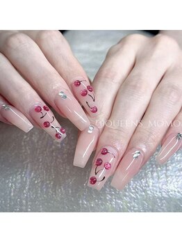 クイーンズビューティーサロン 新宿本店(Queen's beauty salon)/長さだし アート パラジェル