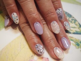 ～スタッズフラワーネイル～