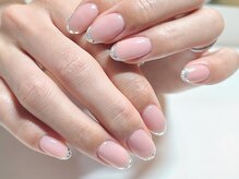 ネイルアンドまつげエクステ専門サロン スリー(THREE)/ガラス細フレンチ