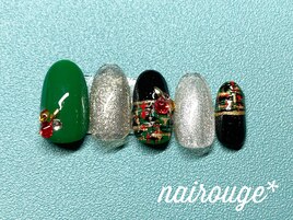 グリーンクリスマスネイル♪