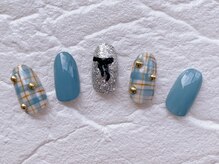 サローネ レジーナ(salone Regina)/チェック/冬ネイル/リボン