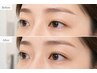 【大人キレイ】韓国風まつ毛パーマ（ピーナッツロッド使用）＋眉WAX￥7590