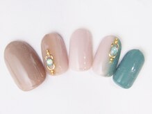 ネイルサロン ドレリッチ 大宮店(drerich)/秋グラデエスニック風