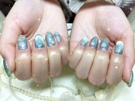 ギャラクシー結晶ネイル