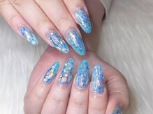 エムネイル(M-Nail)/★ブルーラメジェルネイル★