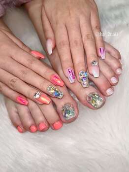 ベルグローアルファネイル(BELLE GROW ALPHA NAIL)の写真/理想のフットネイルが叶う持ち込みデザインが可能なお手頃価格サロンで足元を彩る!
