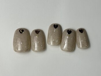 ネイルメゾン 天神店(NAIL MAISON)/ホログラムハートシンプル¥7000