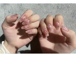 冬のチークネイル