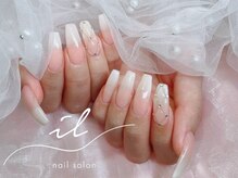 イル 神戸店/白グラデーション×キルティング