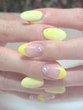 ネイルアンドまつげエクステ専門サロン スリー(THREE)/ギンガムチェック&フレンチ