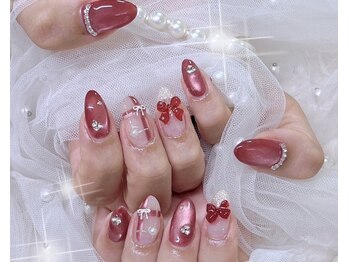 アリーズ(Allies)/マグネット　チェック　赤リボン