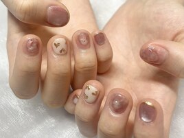 バレンタインネイル