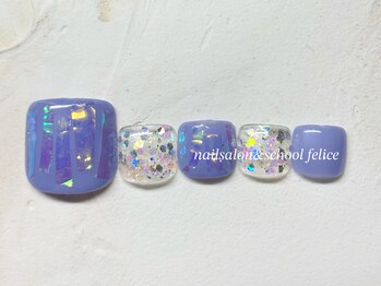 フェリーチェ(nail salon＆school felice)/フットネイル/定額制9900円/瑞江