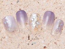 アイネイルズ 町田店(I nails)/パープルオーロラフィルム6480円