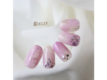 パープルニュアンスネイル