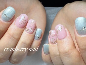 クランベリーネイル 代官山 恵比寿(cranberry nail)/5月限定デザインフラワーネイル