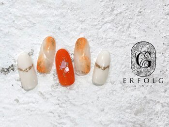 エアフォルクギンザ 横浜店(ERFOLG GINZA)/オレンジ×マーブル