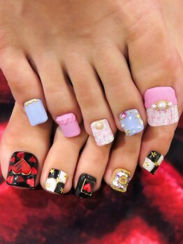 カラーズ 浜松店(colors)/甘辛MIXネイル( *´艸`)