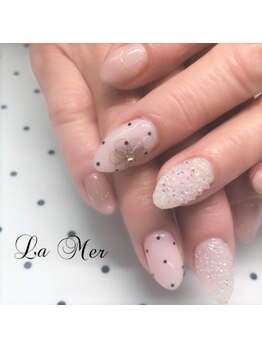 ネイルサロンラメール(La Mer)/フラワー＆ドットネイル