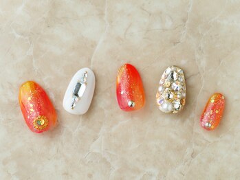 ネイルサロン ソウ 京橋店(Nail Salon Sou)/夏カラー×敷き詰め