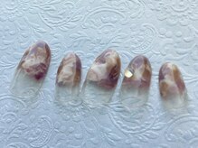 アブニール 大山台店(AVENIR)/くすみマーブルネイル