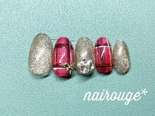 ネイル―ジュ 札幌大通店(nairouge*)/赤☆クリスマスネイル♪