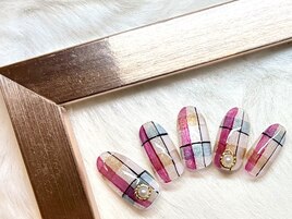 90分定額アート　チェック柄