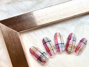 ディーエル ビューティー 府中店(DL BEAUTY)/90分定額アート　チェック柄