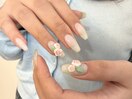 ローズ×韓国ネイル