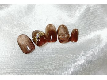 ハニーバニー(HoneyBunny)/ハートのブラウンマグネット