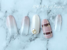 チェックデザインネイル
