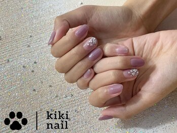 キキネイル 二子玉川(kikinail)/5.6月定額A/お花ネイル