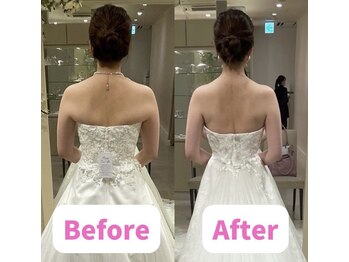 ボディキュア ブライダル美容整体 大阪梅田/ドレス11号→9号に★/大阪/梅田