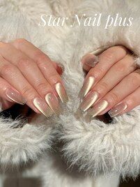 マグ×ラメフレンチネイル
