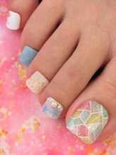 カラーズ 浜松店(colors)/ステンドガラスネイル♪