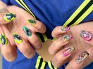 韓国ネイル！個性派！アシメ☆