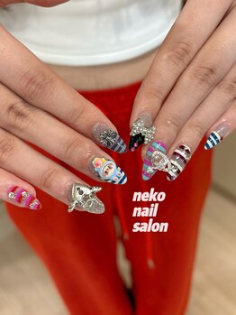 ネコ(Neko)/ボーダーネイル　韓国ネイル