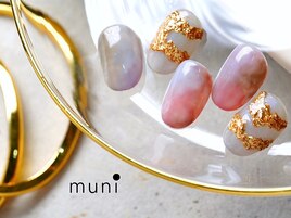 ニュアンス額縁不安ネイル