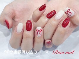 クリスマスリボンネイル61219