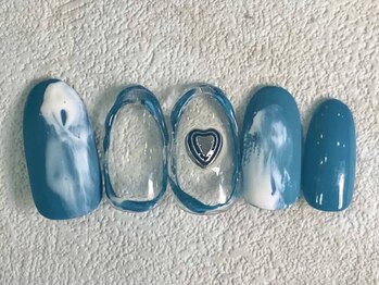 レイネイル 岐阜茜部店(RAY NAIL)/ぷっくり縁取りネイル