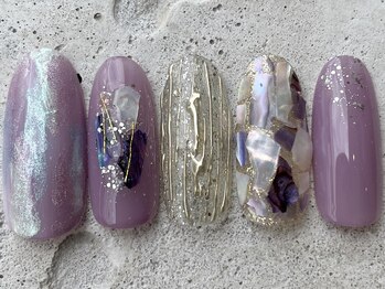 フリークネイル(FREAK Nail)/くすみパープルシェル ¥12000